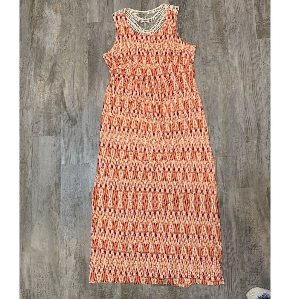 NWT daisy fuentes Tangerine combo maxi With back detail size XL - Picture 12 of 15